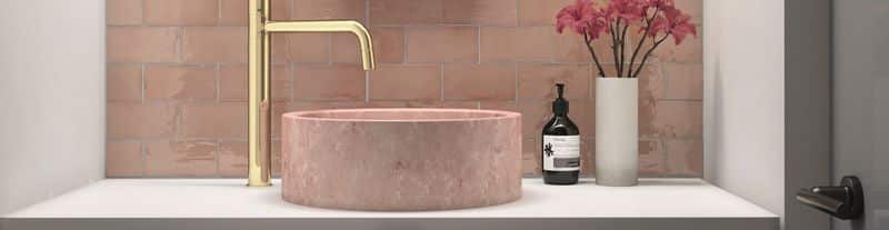 Pink Tiles to match your Interiors
