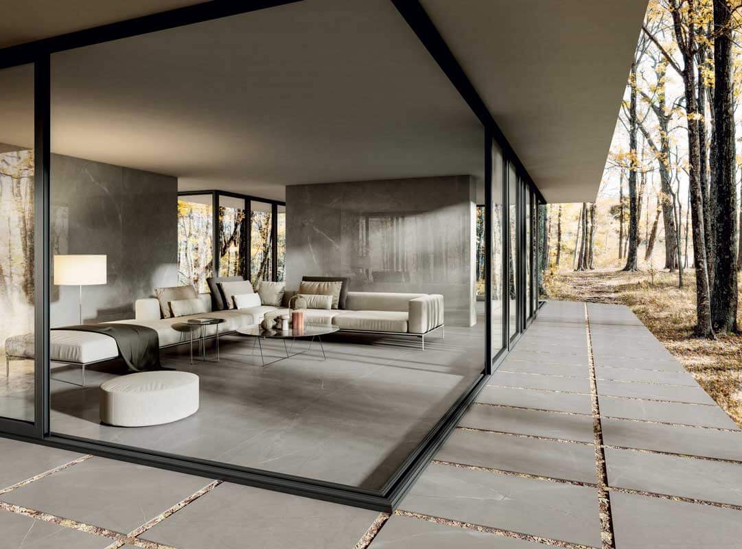 Cement-look indoor-outdoor tile