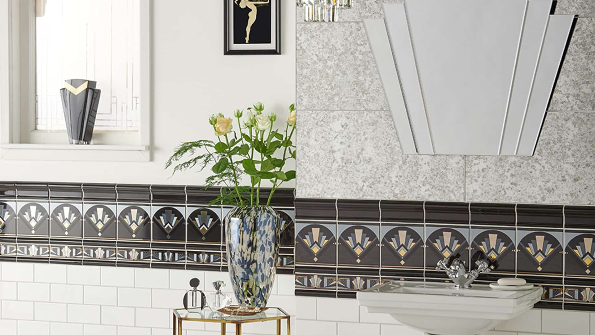 Original Style_Artworks_Art Deco with Brilliant White, Gold & Jet Black shown with Tileworks Floor Tiles & Glassworks Mirror Tiles.jpg